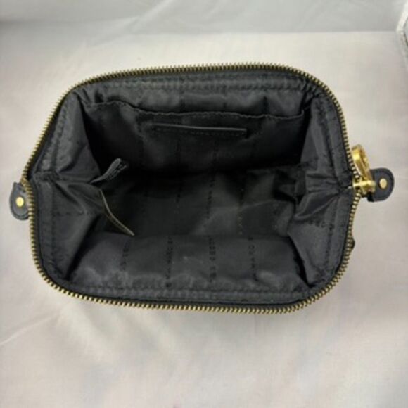 MARC BY MARC JACOBS Black Nylon Cosmetic Bag with Gold Zipper - Picture 4 of 5